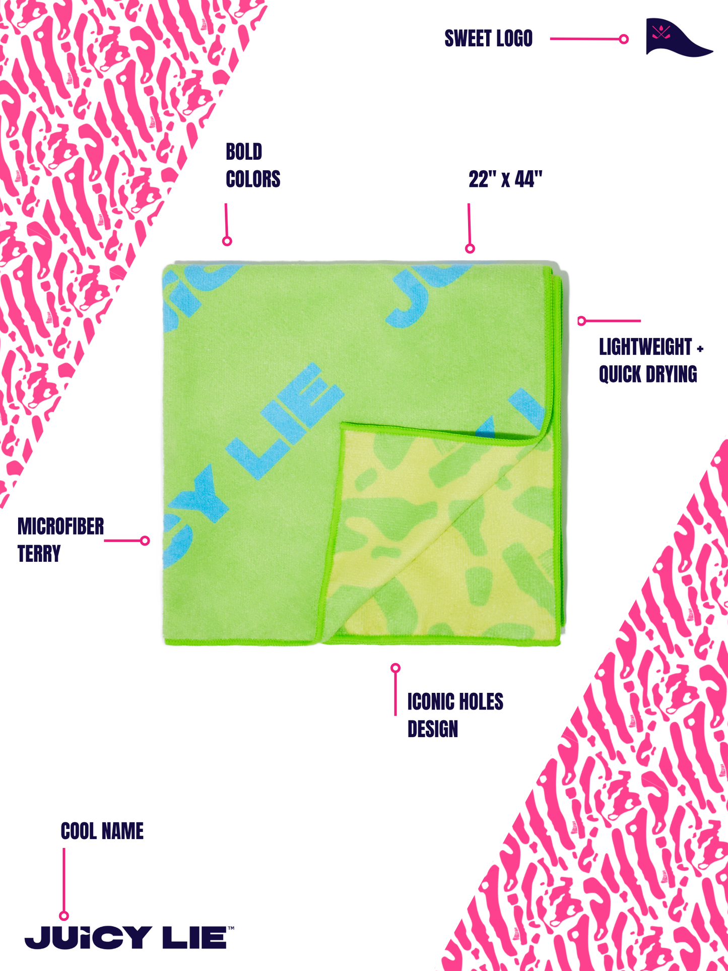 Juicy Lie Towel (Lime/Yellow/Blue)